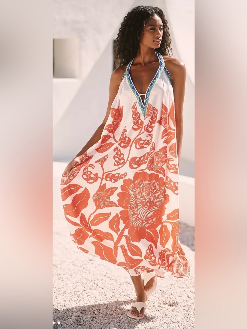 Anthropologie Celandine x Grace Gillespie Silky Midi Dress